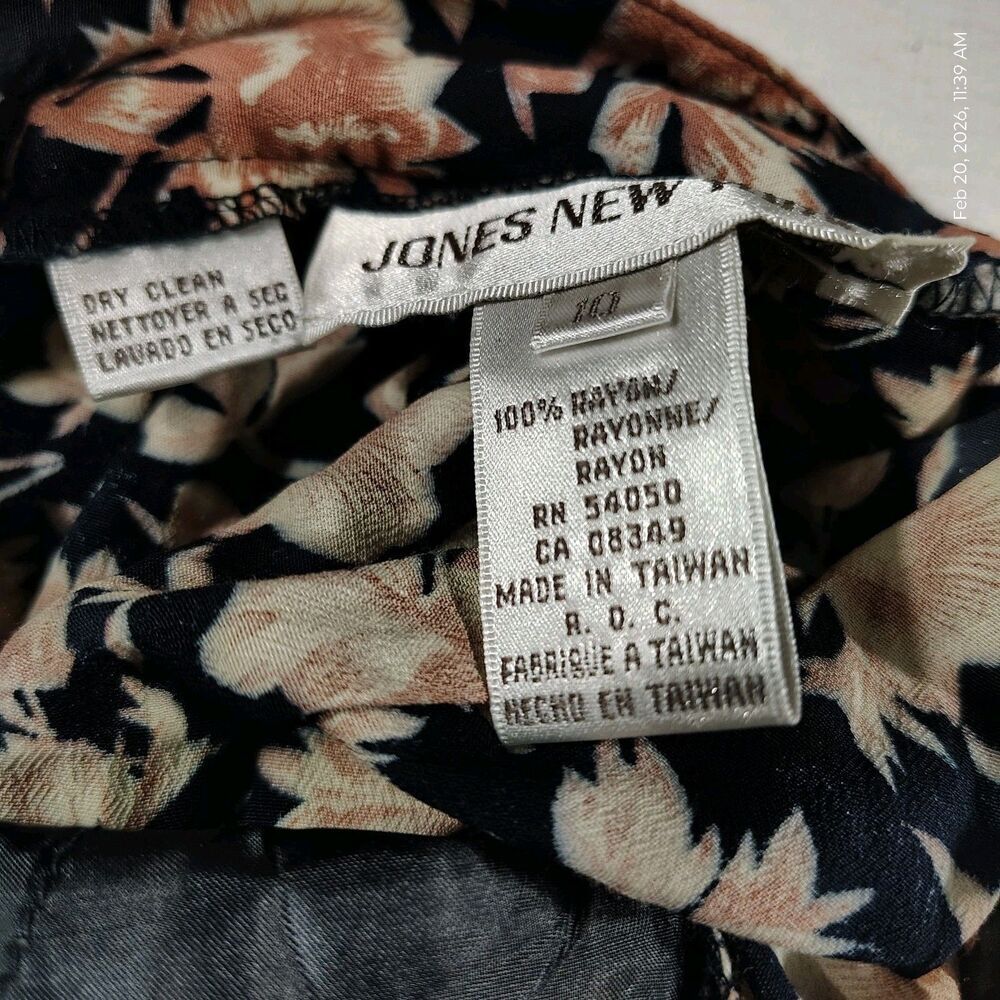 Jones New York Vtg Floral Midi Skirt Size 10 Cottagecore Romantic Soft Feminine - Picture 7 of 7